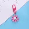 Chaveiro Crisântemo Capa Protetora para AirPods Estojo para Fone de Ouvido Pingente Flor Fresca Chaveiro Simples Joia Pendurada