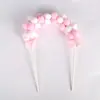 Novo lindo arco de bola de pelo decoração de bolo plug-in estilo Ins bebê um ano de idade lua cheia bandeira de bolo plug-in
