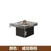 Mesa de café minimalista de piedra estilo italiano, Muebles modernos de lujo ligero para sala de estar, Sofá Lawrence de combinación cuadrada para apartamentos pequeños de alta gama