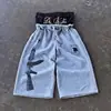 Pantalones Cortos Estampados Hip-Hop para Calle para Hombres y Mujeres, Sueltos con Cordón, Doble Cintura, Casuales, Nuevo Estilo Primavera 2026