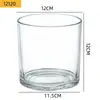 Vaso Transparente para Velas Perfumadas de Vidrio Vaso Vacío Tarro para Velas DIY Portavelas para Hogar Hotel Vidrio de Cera de Soja