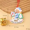 2026 Pingente de Resina de Natal para Família DIY Nome Escrito à Mão Osso de Cachorro de Natal Decoração de Árvore de Natal Personalização