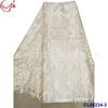 Vestido de renda de malha leve com bordado de seda dourada e prateada estilo europeu e americano, acessórios para vestido de noiva CL65234
