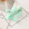 Grampo de Bico de Pato Estrela Cor Gelatina para Menina Grampo Básico Versátil para Maquiagem Grampo para Franja Cabelo Quebrado Acessórios de Cabelo Doces para Menina Acessórios de Cabeça Novo