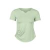 Camiseta Esportiva Feminina de Manga Curta com Decote em V, Secagem Rápida, Respirável, Solta, para Fitness, Yoga, Corrida, ao Ar Livre, Top Justo de Secagem Rápida