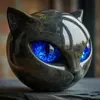 Nuevo Producto Transfronterizo Halloween Figura de Gato Negro de Lujo Adornos de Gato Negro de Lujo