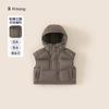 Roupa Infantil Bangchi Inverno Novo 90 Veludo Penas de Pato Branco Roupa de Inverno Infantil Meninos Jaqueta Colete com Capuz Jaqueta de Penas Colete