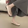 Primeiro Encontro Ji Wen Rou Feng Bico Redondo Laço Cetim Flats Ballet para Mulheres Verão Versátil Solado Macio Elegantes Sapatilhas