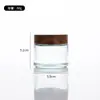 Frasco Dispenser de Vidro Transparente para Creme Frasco Dispenser de Vidro Cosmético Portátil Creme para Olhos Amostra Vazia Dispenser de Vidro