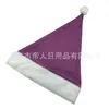 Chapéu de Natal de flanela feito de fábrica, chapéu de Natal de veludo unilateral de pelúcia curta, meias de Natal, chapéu decorativo de festival