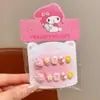 Pegatinas de Uñas Infantiles Kuromi para Niñas, Pegatinas de Uñas Lindas y Divertidas, Pegatinas de Uñas Removibles para Niñas, Uñas Portátiles Dulces y Lindas