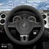Funda de volante Volkswagen para Sagitar, Lavida, Magotan, ID3, Passat, Tiguan L, Bora, CC, Tharu, Tayron, funda de volante de invierno