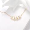 Nuevo collar de perlas de circonita con sonrisa, collar de temperamento para mujer, diseño de nicho, joyería sencilla de moda de alta gama al por mayor