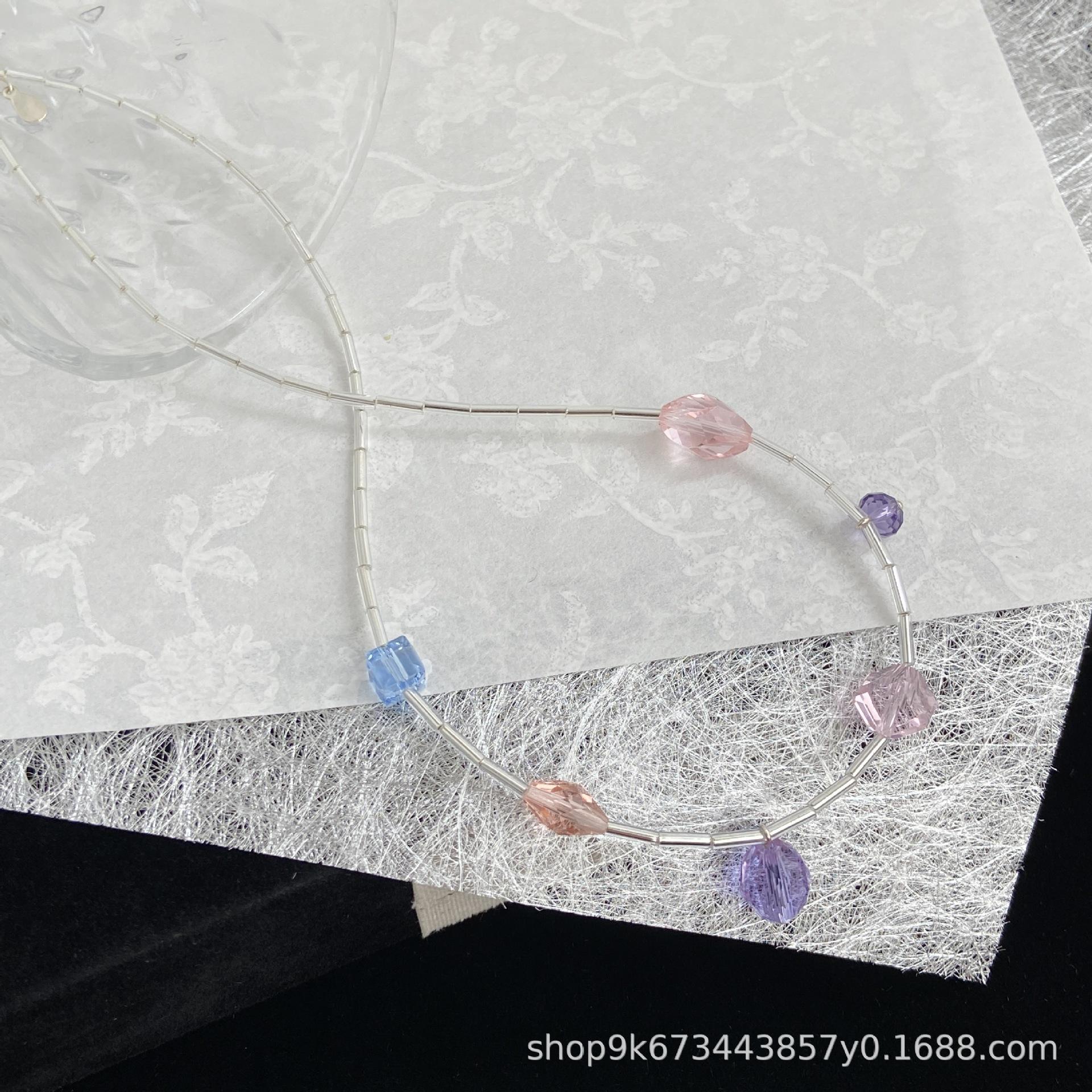 银管间隔彩色异形水晶项链9.JPG