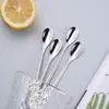 Cuchara para Hielo Personalizada de Varias Longitudes, Acero Inoxidable, Logo Imprimible, Cuchara Engrosada para Miel y Nido de Pájaro, Cuchara Larga para Remover Jugo