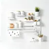 Estante de Metal Perforado Joyings para Montaje en Pared Sin Taladrar para Almacenamiento en Cocina