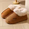 Nuevos Zapatos de Nieve Transfronterizos de Invierno con Forro de Lana Añadido y Engrosado, Zapatos de Algodón Estilo Pareja de Talla Grande, Cálidos y Cómodos, Calzado de Exterior de Moda