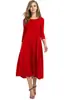 2025 Outono/Inverno Transfronteiriço Europeu e Americano Comércio Exterior Roupas Femininas Temperamento Casual Urbano Gola Redonda Tipo Grande Fluidez Novo Vestido