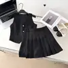 Conjunto de Dos Piezas con Chaleco Estilo Francés para Mujer, Moda Verano 2026 Conjunto de Falda Corta de Cintura Alta