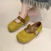 Zapatos Mary Jane cómodos y versátiles de estilo coreano para otoño para mujer, de una sola tira, corte bajo, estilo nuevo, suela blanda, zapatos de vestir de una sola pieza para mujer, suela gruesa, elevador de talón oculto