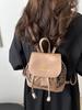 Mochila Universitaria Retro de Corea del Sur para Mujer 2024 Nueva Mochila Moda Otoño e Invierno Combinable Bolso de Hombro Cubo Nicho