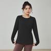 Roupas de Yoga Femininas Manga Longa Roupas Fitness Camiseta Respirável Corrida Roupas Profissionais de Fitness Corrida Matinal Roupas Fitness Jaqueta Estilo Primavera e Outono