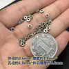 Plata de Ley S925 Anillos Anuales Mini Vintage Cuentas Cuadradas Hilo para Jugar Pulsera Tejida Correa Cuentas Accesorios DIY