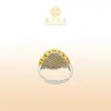 Anillo de Calabaza Esmaltada Pintado en Oro Plata Pura 999 Fushi Nuevo Estilo Chino Tendencia Nacional Anillo Ajustable para Atraer Riqueza y Buena Fortuna Anillo de Plata para Mujer