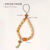 Pingente de celular original em formato de pêssego Bodhi envelhecido, pode ser usado como pingente ou pulseira, Bodhi queimado com carvão, pingente decorativo estilo chinês para mulheres