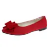 Sapatos Rasos com Laço, Sapatos de Trabalho Simples de Bico Fino e Boca Rasa, Sapatos Rasos Femininos Pontudos da Moda para Casamento, Em Estoque 2026 Tamanho Grande