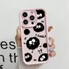 Comércio Exterior Mais Vendido Fofo Bola de Carvão Preta Capa de Celular para Apple 18Pro Estilo Japonês e Coreano Iphone17 Capa de Silicone de Cobertura Total