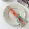 Llavero con margaritas coloridas tejidas a mano, colgante para bolso de flores, llavero decorativo para coche, pequeños regalos creativos al por mayor