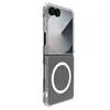 Adequada para a capa do telefone Samsung Z Flip 7 com atração magnética, transparência, finura e compatibilidade com a pele LeReach