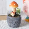Simulação coruja cogumelo planta verde pequeno bonsai fresco casa sala de estar decoração pequenos ornamentos tiro adereços atacado