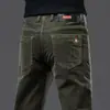 Fábrica de Origen Transfronteriza Venta al por Mayor Estilo Primavera y Otoño Pantalones de Pana para Hombre Pierna Recta Pana Rayada Casual Ajuste Delgado Pantalones para Hombre