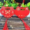 Cerradura de la Fortuna Corazón de Madera para Deseos Decoración Cartel Colgante de Madera Artesanías de Viaje Suministros Festivos Placa de Madera de Paz