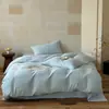 Conjunto de 4 peças Jacquard Tingido em Fio de Camada Dupla 100% Algodão Modelo Novo Primavera 2026 com Bolinhas Retrô e Listras para Cama de Casal