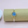 Pulsera de Flores Secas, Flor Eterna, Gipsófila, Narciso, Pulsera con Marco de Aleación Dorada, Pulsera Tejida a Mano con Flores Reales