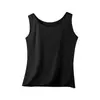 Camiseta sin mangas de seda para mujer, cuello redondo, sin mangas, básica de seda de morera con tirantes anchos, Primavera/Verano