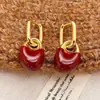 Pendientes de gota de agua irregulares de alta gama, pendientes versátiles de lujo ligero, diseño de nicho para mujer