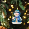 Natal Transfronteiriço Novos Produtos Mais Vendidos Acrílico Plano Boneco de Neve Natalino Atmosfera Festiva Decoração de Árvore de Natal Enfeites para Pendurar