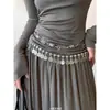 Estilo Bohemio Étnico Cadena de Cintura de Mariposa Turquesa Diseño de Nicho para Mujer Cinturón Decorativo de Gama Alta con Falda