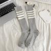 Calcetines hasta la pantorrilla Jk para Mujer Primavera y Verano Estilo Universitario Ins de Moda Rayados Deportivos Hasta la Rodilla Calcetines Largos para Mujer Presión Adelgazantes Tubo Alto