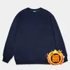 Moletom de Alta Qualidade com Forro de Fleece Pesado, Estilo Relaxado Preguiçoso, Gola Redonda para Mulheres, Versátil Jaqueta Top para Casal para Outono e Inverno