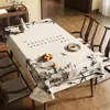 Mantel Estilo Chino Nuevo, Lavable, Impermeable, Resistente al Aceite, Mantel de PVC para Mesa de Comedor, Rectangular, Resistente al Calor, Mantel para Mesa de Centro de Madera Maciza, Cubierta de Mesa