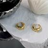 Brincos Pendentes Franceses Moda Nicho Simples Temperamento Europeu e Americano Argola de Orelha Oval Argola em Forma de Ovo Argola de Orelha