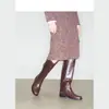 2025 Novo Wy91 Meia Lua Marrom Pronto para Usar Transfronteiriço Tamanho Grande Sapatos Femininos Adulto Transfronteiriço Tamanho Grande Atacado
