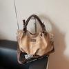 Bolsa de Mão Transfronteiriça de Nicho de Grande Capacidade Feminina 2025 Verão Nova Moda Simples Commuter Ombro Transversal Tote Bag