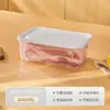 Caja de Almacenamiento de Alimentos Conservación de Verduras Capa Congelador Carne Congelada Refrigerador Almacenamiento de Alimentos Compartimento para Frutas Caja de Almacenamiento Apta para Microondas