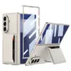 Funda para Teléfono Móvil Samsung Z Fold7 con Portatarjetas Soporte Cuero Liso Plegable de Negocios Pantalla Plegable Ultra-Delgada Fold 7 Cubierta Protectora
